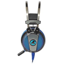 NEDIS herní headset GHST500BK/ drátová sluchátka + mikrofon/ zvuk 7.1/ LED/ USB/ kabel 2,1 m/ černo-modrý