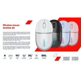 CANYON mouse OnClick 24 BT/ Wireless Transparent/Pink