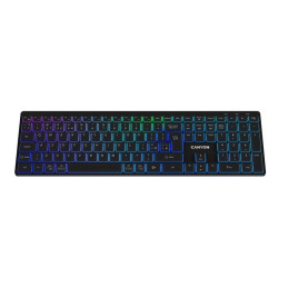 CANYON keyboard HKB-W11 EN/CS RGB Dual Mode Wireless Black