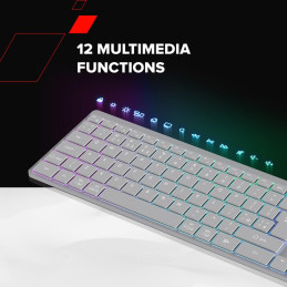 CANYON keyboard HKB-W11 EN/CS RGB Dual Mode Wireless Black
