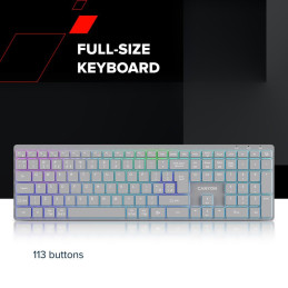 CANYON keyboard HKB-W11 EN/CS RGB Dual Mode Wireless Black