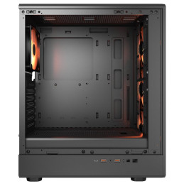 COUGAR PC skříň AIRFACE PURE PRO Black Mid Tower Mesh Front Panel 3 x 120mm ARGB Fan, Rear Panel 1x 120mm ARGB Fan