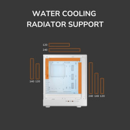 COUGAR PC skříň AIRFACE PURE PRO White Mid Tower Mesh Front Panel 3 x 120mm ARGB Fan, Rear Panel 1x 120mm ARGB Fan