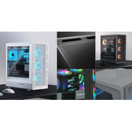COUGAR PC skříň AIRFACE PURE PRO White Mid Tower Mesh Front Panel 3 x 120mm ARGB Fan, Rear Panel 1x 120mm ARGB Fan