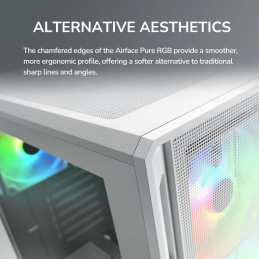 COUGAR PC skříň AIRFACE PURE RGB White Mid Tower Mesh Front Panel 3 x 120mm ARGB Fan, Rear Panel 1x 120mm ARGB Fan