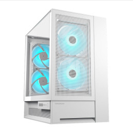 COUGAR PC skříň OMNYX White Mid Tower Mesh Front Panel 2 x 160mm ARGB Fan, Rear Panel 2x 160mm ARGB Fan
