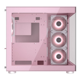 COUGAR PC skříň FV150 RGB Pink Mid tower Dual-Chamber ATX glass, 4x 120mm ARGB fans