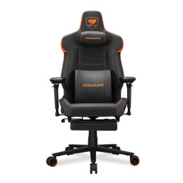 COUGAR herní židle ARMOR EVO M - černá/oranžová - s podnožkou