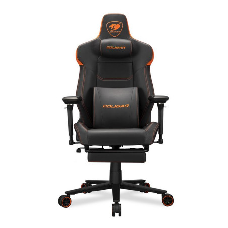 COUGAR herní židle ARMOR EVO M - černá/oranžová - s podnožkou