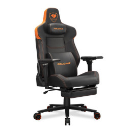 COUGAR herní židle ARMOR EVO M - černá/oranžová - s podnožkou