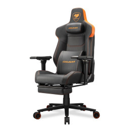 COUGAR herní židle ARMOR EVO M - černá/oranžová - s podnožkou