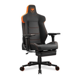 COUGAR herní židle ARMOR EVO M - černá/oranžová - s podnožkou