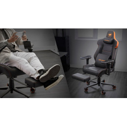 COUGAR herní židle ARMOR EVO M - černá/oranžová - s podnožkou