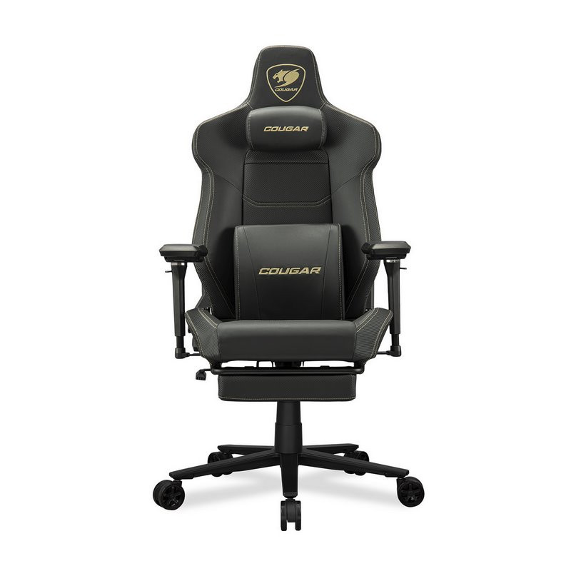 COUGAR herní židle ARMOR EVO M - černá/gold - s podnožkou