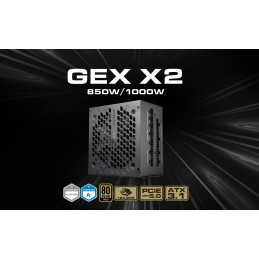 COUGAR PC zdroj GEX X2 1000W SNOW 80+ Gold, modulární (PCI-e 5.0 GPU 12+4 Pin)