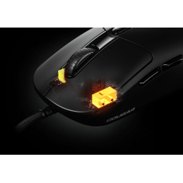 COUGAR herní myš drátová MINOS NEO BLACK, 6 tl., čip PixArt 3327, 6000dpi, 220 IPS, 63g, USB-A, Ultraflex kabel 1.8m