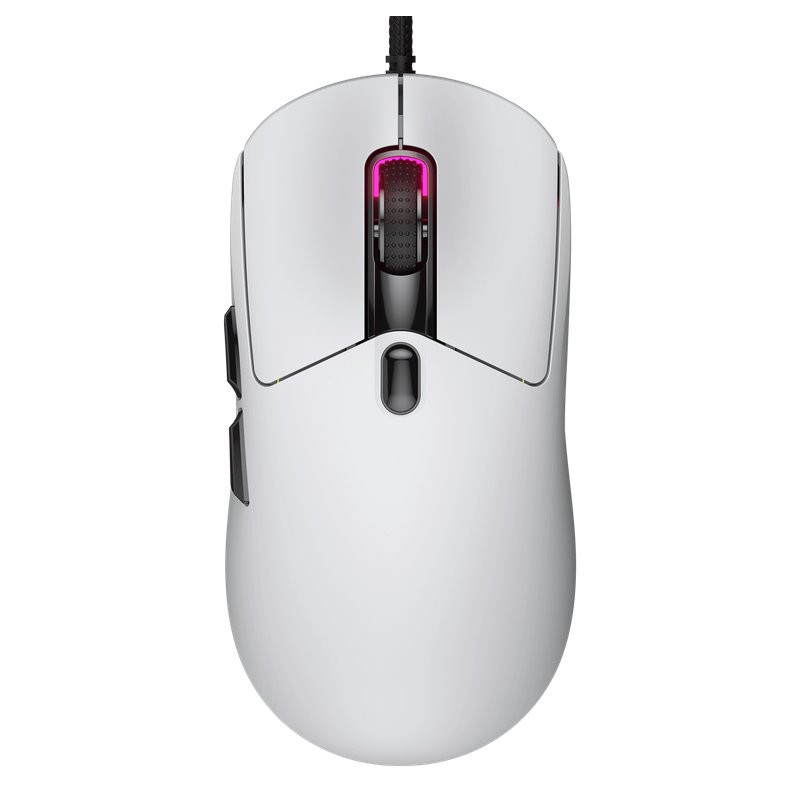 COUGAR herní myš drátová MINOS NEO WHITE, 6 tl., čip PixArt 3327, 6000dpi, 220 IPS, 63g, USB-A, Ultraflex kabel 1.8m