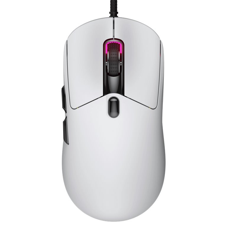 COUGAR herní myš drátová MINOS NEO WHITE, 6 tl., čip PixArt 3327, 6000dpi, 220 IPS, 63g, USB-A, Ultraflex kabel 1.8m