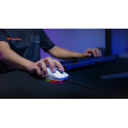 COUGAR herní myš drátová MINOS NEO WHITE, 6 tl., čip PixArt 3327, 6000dpi, 220 IPS, 63g, USB-A, Ultraflex kabel 1.8m