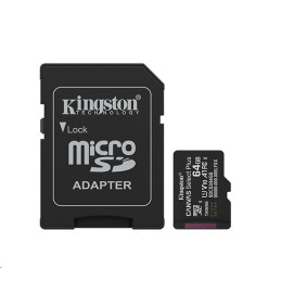 Kingston paměťová karta 64GB Canvas Select Plus Gen 3 microSDXC 150R A1 C10 Card + ADP