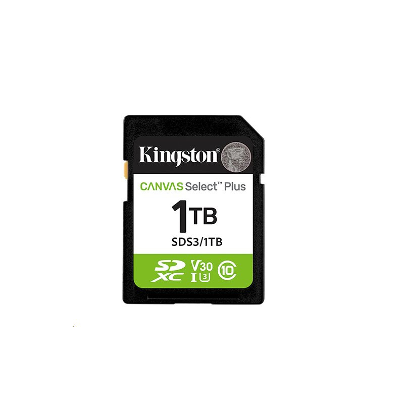 Kingston paměťová karta 1TB Canvas Select Plus Gen 3 SDXC 150R U1 UHS-I C10 V10