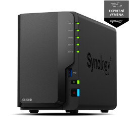 Synology DiskStation DS225+, 2-bay NAS, CPU QC Celeron J4125 64bit, RAM 2GB, 2x USB 3.2, LAN 1x 2.5GB + 1x 1Gb
