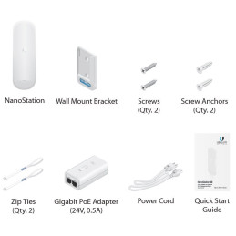 Ubiquiti Stanice NS-5AC NanoStation AirMax, 2x2 MIMO 5 GHz, 16 dBi, PoE-in + PoE-out
