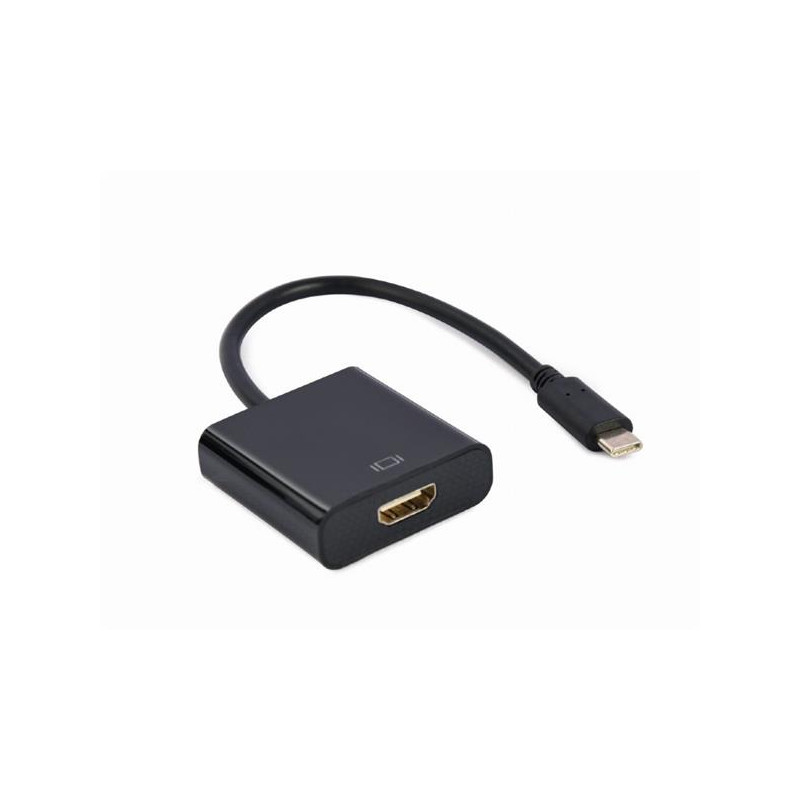 Gembird adaptér USB-C (M) na HDMI (F), 4K@60H, 0,15m kábel, čierny
