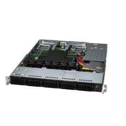 SUPERMICRO 1U server AS-1115CS-TNR, Genoa 9124 CPU, 4x 32GB DDR5-5600, 2x SSD M.2 NVMe PCIe4 1.92TB, Std LP 2-port GbE R