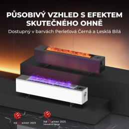 AENO FH1S Chytré Topení,konvekce + efekt plamene, 2000W, Bílá