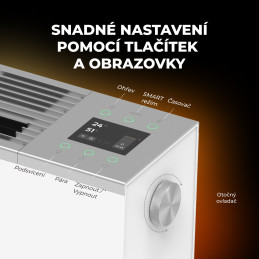 AENO FH1S Chytré Topení,konvekce + efekt plamene, 2000W, Bílá