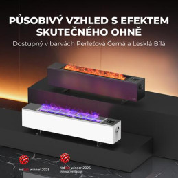AENO FH2S Chytré Topení,konvekce + efekt plamene, 2000W, Černá