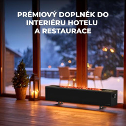 AENO FH2S Chytré Topení,konvekce + efekt plamene, 2000W, Černá