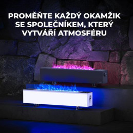 AENO FH2S Chytré Topení,konvekce + efekt plamene, 2000W, Černá