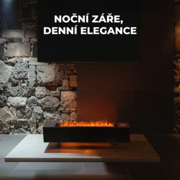 AENO FH2S Chytré Topení,konvekce + efekt plamene, 2000W, Černá