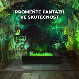 AENO FH2S Chytré Topení,konvekce + efekt plamene, 2000W, Černá