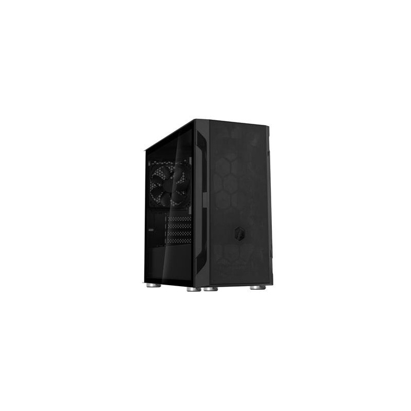 SilverStone FARA H1MB-G, Micro-ATX skříň, Honeycomb vzor, tvrzené sklo, černá