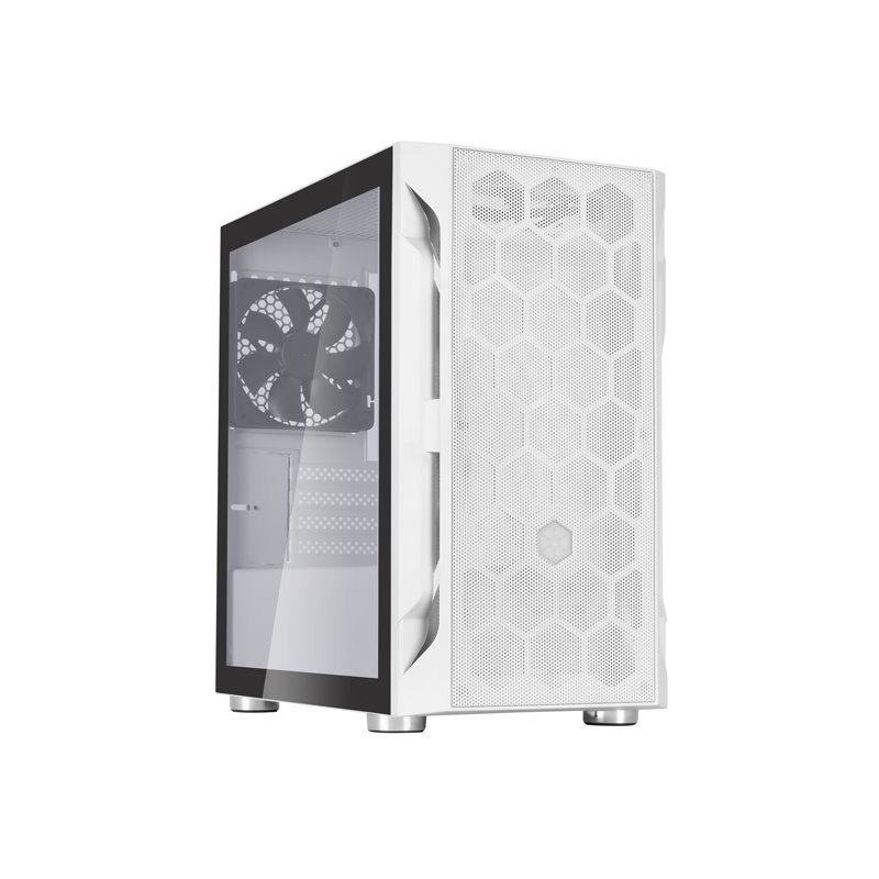 SilverStone FARA H1MW-G, Micro-ATX skříň, Honeycomb vzor, tvrzené sklo, bílá