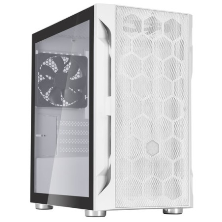 SilverStone FARA H1MW-G, Micro-ATX skříň, Honeycomb vzor, tvrzené sklo, bílá