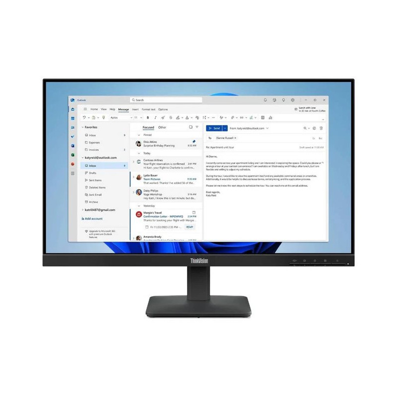 Lenovo S24-4e, 23.8", IPS, 16:9, 1920 x 1080, 3R