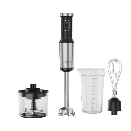 Tyčový mixér HB4B - 1200W, 9000 - 14500 ot./min, šlehač, sekáček, nádoba, Černá