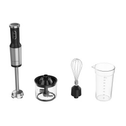 Tyčový mixér HB4B - 1200W, 9000 - 14500 ot./min, šlehač, sekáček, nádoba, Černá