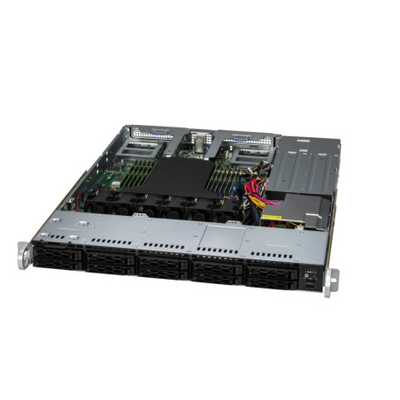 SUPERMICRO 1U server S-1115CS-TNR, Turin 9135 CPU, 12x 32GB DDR5-6400, 4x SSD 2.5" NVMe PCIe4 960GB, AIOM 2-Port 25GbE S