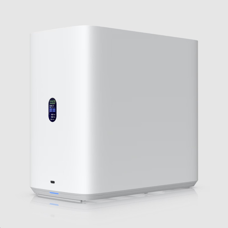 Ubiquiti UniFi čtyřšachtové síťové úložiště NAS, 2.5 GbE, USB-C, bílé provedení
