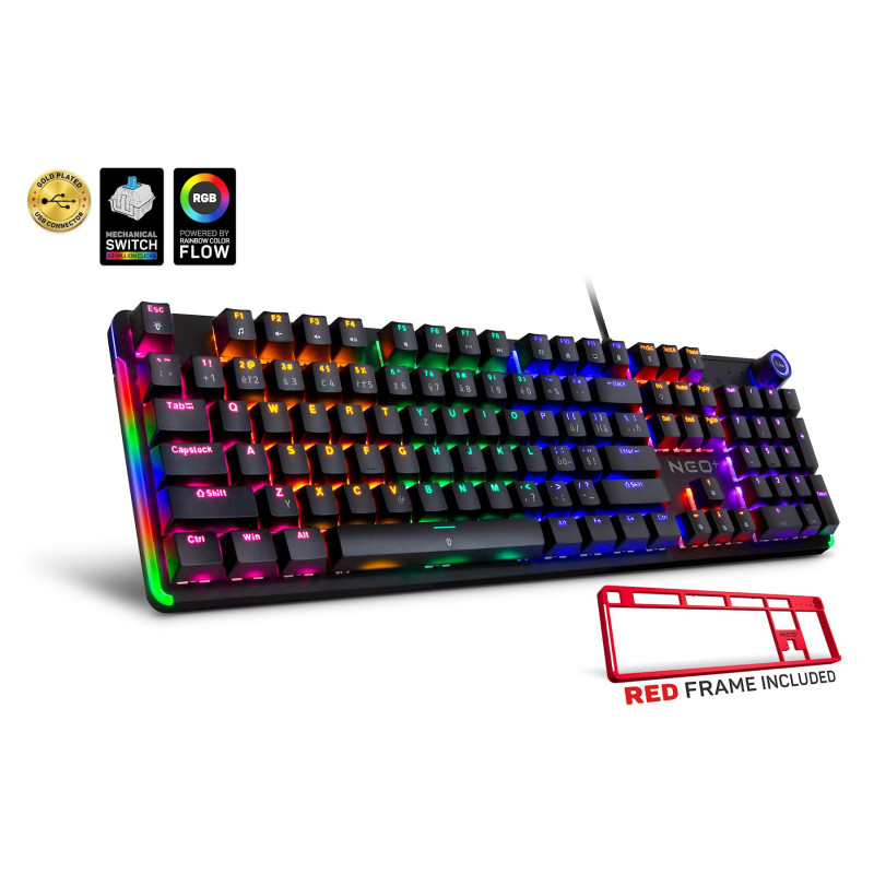 CONNECT IT Mechanická klávesnice NEO2 + CZ + SK layout Černo-Červená