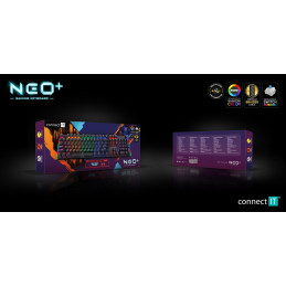 CONNECT IT Mechanická klávesnice NEO2 + CZ + SK layout Černo-Červená