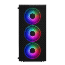 1stCOOL RAINBOW 4, skrinka ATX, zdroj 650W 88+, 4x RGB ventilátor, USB3, čierna
