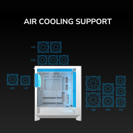 COUGAR PC skříň AIRFACE 180 PC Case, Mid Tower, White