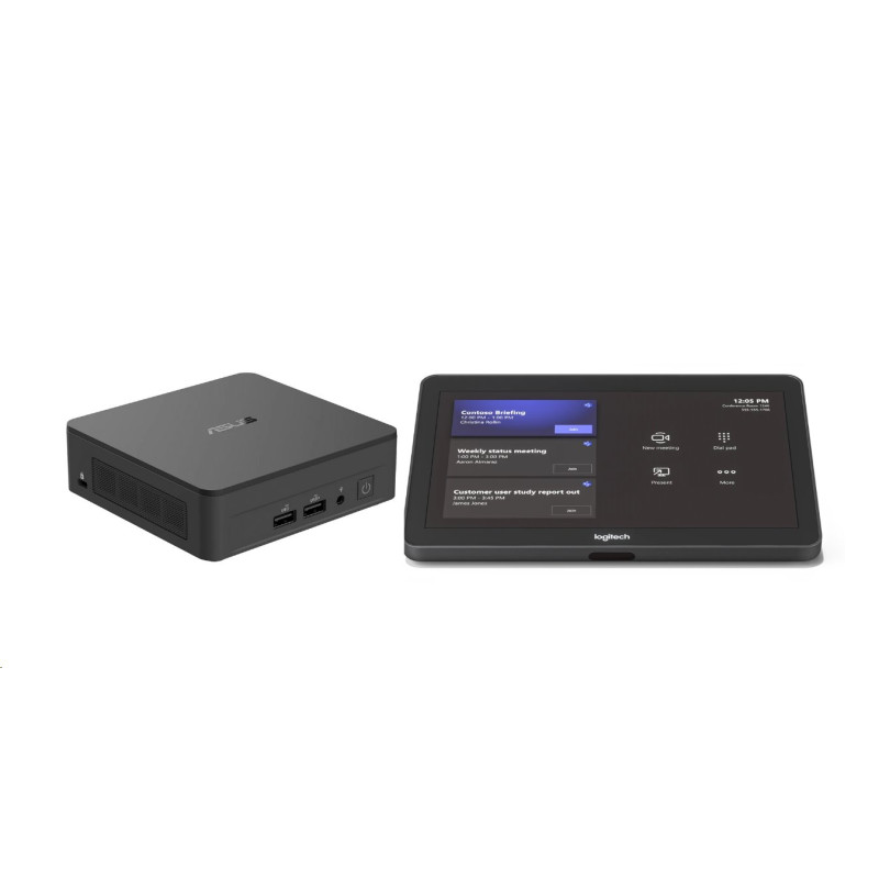 Logitech TAP Base TEAMS, ASUS NUC13L3Kv5, Win11, bez kamery, Cat5e Kit