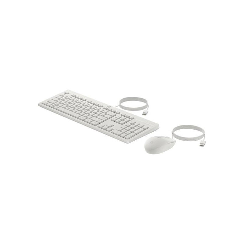 USB klávesnica a myš HP 225 - biela
